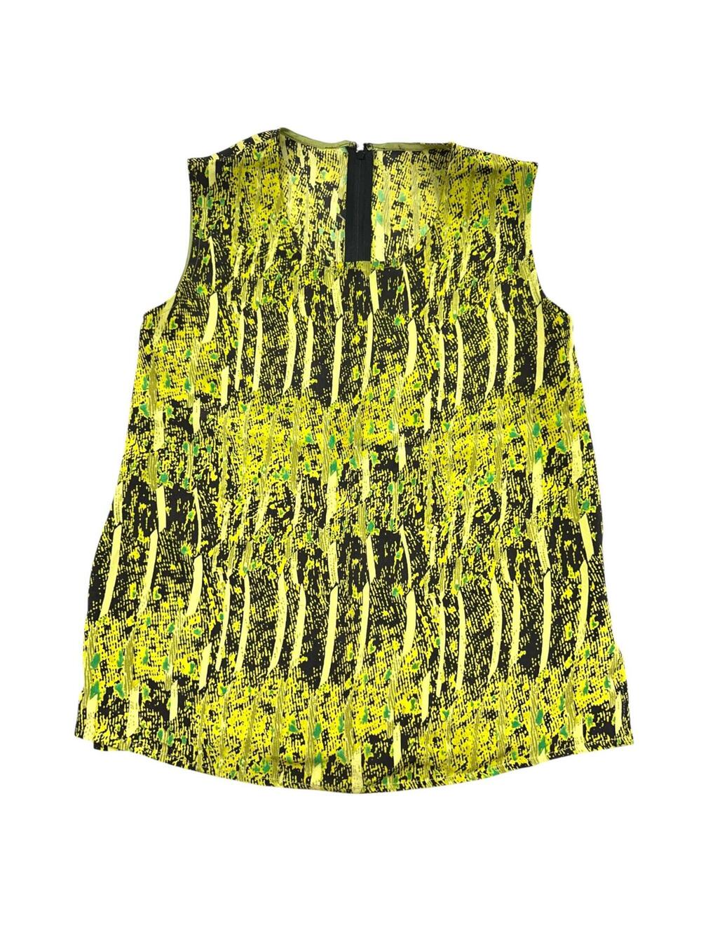 Designer Raffinalla Neon Wasabi Abstract Print Top - Picture 2 of 6
